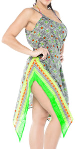 Beachwear Lightweight Swimwear Swimsuit Embroidered Bikini Cover up Green TOP