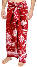 Load image into Gallery viewer, LA LEELA Soft Light Printed Surf Beach lounge Wrap Mens towel 72&quot;X42&quot; Red 3082 135639