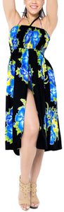 la-leela-evening-beach-swimwear-soft-printed-top-womens-skirt-strapless-tube-dress-blue-854-one-size