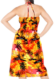 la-leela-evening-beach-swimwear-soft-printed-short-beach-cover-up-tube-dress-orange-894-one-size
