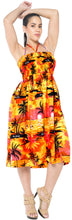 Load image into Gallery viewer, la-leela-evening-beach-swimwear-soft-printed-short-beach-cover-up-tube-dress-orange-894-one-size