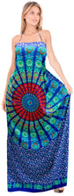 Load image into Gallery viewer, la-leela-soft-light-bathing-suit-tie-slit-sarong-digital-78x39-navy-blue_4918
