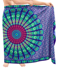 Load image into Gallery viewer, LA LEELA Soft Light Digital Casual Resort Pareo Boys 72&quot;X42&quot; Navy Blue 3299 135782