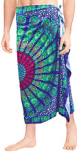Load image into Gallery viewer, LA LEELA Soft Light Digital Casual Resort Pareo Boys 72&quot;X42&quot; Navy Blue 3299 135782