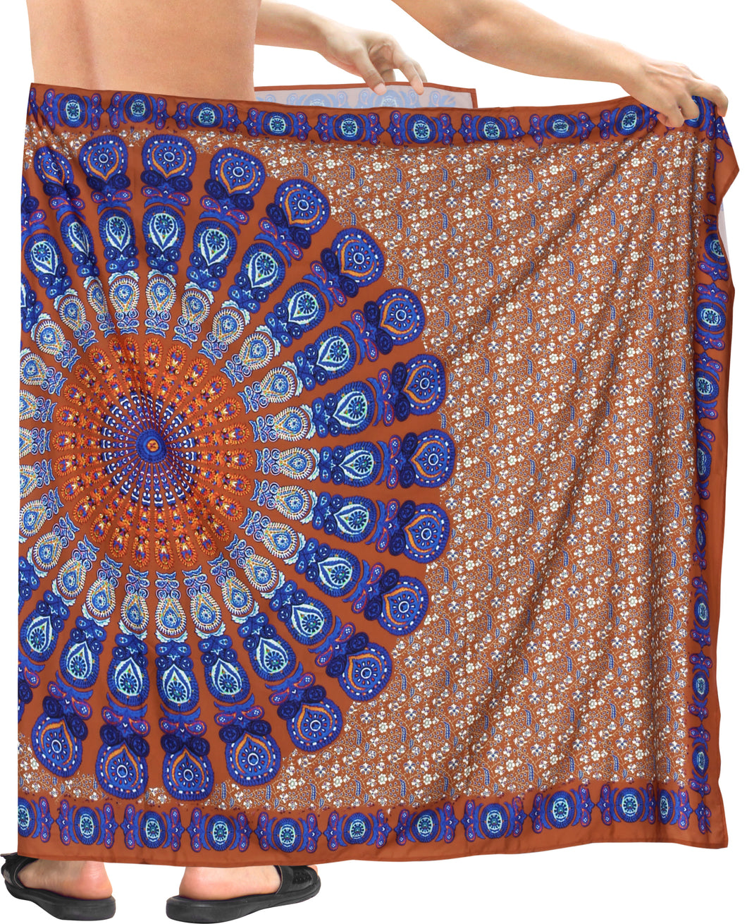 LA LEELA Soft Light Digital Aloha Beach Party Wrap Surf Mens  72