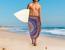 Cargar imagen en el visor de la galería, LA LEELA Soft Light Digital Aloha Beach Party Wrap Surf Mens  78&quot;X42&quot; Red 3300 135783