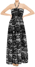 Load image into Gallery viewer, LA LEELA Long Maxi Halter Neck Tube Dress For Women With Turtle And Dolphin Print All Over Casual And Chic Homewear Summerdress