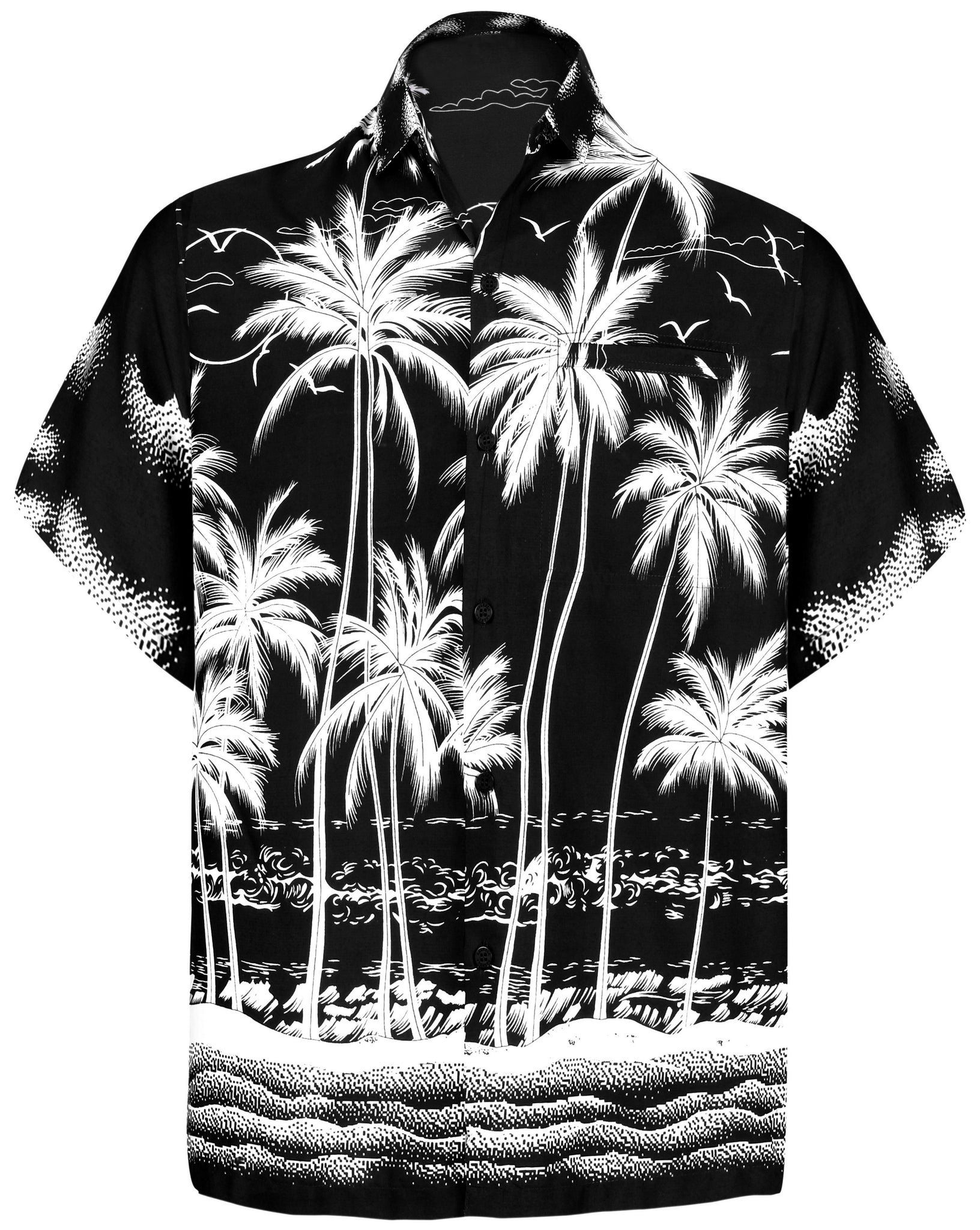 LA LEELA Men Casual Beach hawaiian Shirt for Aloha Tropical Beach front ...