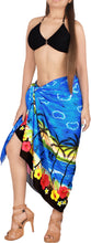 Load image into Gallery viewer, LA LEELA Women&#39;s Trendy Hawaiian Print Long Pareo Sarong Bikini Wrap Beachwear Cover up