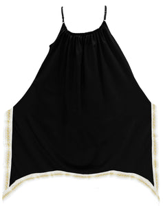 LA LEELA Women's Mini Maternity Swimsuit sleevless Cover Ups Beach Swimwear Solid Black