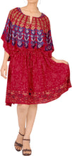 Load image into Gallery viewer, Rayon Women&#39;s Dress Beachwear Bikini Cover up Swimwear Swimsuit Blouse Red