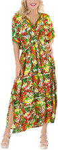Load image into Gallery viewer, la-leela-lounge-rayon-printed-long-caftan-swimwear-dress-green_564-osfm-10-16w-m-1x