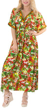 Load image into Gallery viewer, la-leela-lounge-rayon-printed-long-caftan-swimwear-dress-green_564-osfm-10-16w-m-1x