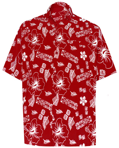 la-leela-shirt-casual-button-down-short-sleeve-beach-shirt-men-aloha-pocket-Shirt-Blood Red_W394