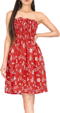 Load image into Gallery viewer, HAPPY BAY Tropical Hawaiian Leaves Print Women&#39;s Tube Dress Floral Beachwear Palm Trees Female Swimsuit Coverup