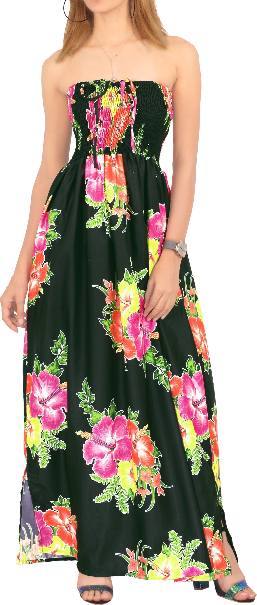 LA LEELA Long Maxi Flower Print Tube Maxi Dress For Women Beach Cocktail Pool Party Casual Chic Boho Female Sundress | Beach Hawaiian Shirts, Sarongs, Dresses, Caftans, Kaftans, Cardigans, Kimonos for Men LA LEELA Long Maxi Flower Print Tube Maxi Dress For Women Beach Cocktail Pool Party Casual Chic Boho Female Sundress | Beach Hawaiian Shirts, Sarongs, Dresses, Caftans, Kaftans, Cardigans, Kimonos for Men