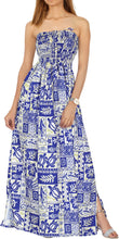 Load image into Gallery viewer, LA LEELA Long Maxi Halter Neck Tube Dress For Women With Turtle And Leaf Print All Over Casual And Chic Homewear Summerdress