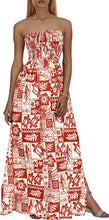 Load image into Gallery viewer, LA LEELA Long Maxi Halter Neck Tube Dress For Women With Turtle And Leaf Print All Over Casual And Chic Homewear Summerdress
