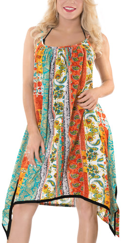 la-leela-bikni-swimwear-soft-fabric-printed-beachwear-loose-cover-up-OSFM 14-16W [L- 1X]-Pumpkin Orange_H244