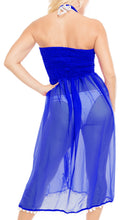 Load image into Gallery viewer, la-leela-chiffon-solid-strapless-cover-up-tube-dress-royal-blue-700-one-size-blue_h235