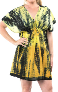 Women's Dress Designer Sundress Beachwear Lounger Plus Bikini Cover up Yellow