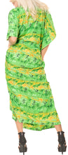 Load image into Gallery viewer, la-leela-likre-printed-long-caftan-vacation-parrot-green_717-osfm-14-22w-l-3x-green_h200