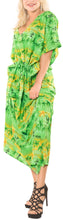 Load image into Gallery viewer, la-leela-likre-printed-long-caftan-vacation-parrot-green_717-osfm-14-22w-l-3x-green_h200