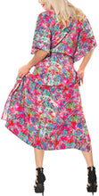 Load image into Gallery viewer, la-leela-soft-digital-swimwear-luau-boho-caftan-long-dress-pink-219-one-size-pink_f257