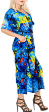 Load image into Gallery viewer, la-leela-lounge-likre-printed-long-caftan-drawstring-dress-blue_665-osfm-14-22w-l-3x