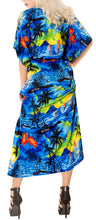 Load image into Gallery viewer, la-leela-lounge-likre-printed-long-caftan-drawstring-dress-blue_665-osfm-14-22w-l-3x