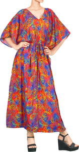 la-leela-1-womens-kaftan-kimono-nightgown-beachwear-bathing-suit-dress-cover-up   Multicolor_f240 136539