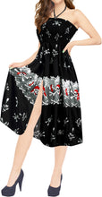 Load image into Gallery viewer, LA LEELA Women&#39;s One Size Beach Dress Tube Dress Black One Size Halloween