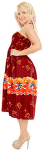 Load image into Gallery viewer, LA LEELA Women&#39;s One Size Beach Dress Tube Dress Red One Size Halloween