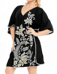 Women's Dress Sundress Beachwear Lounger  Evening Casual TOP Cover ups  Black