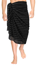 Load image into Gallery viewer, la-leela-rayon-solid-nightwear-swim-pareo-lungi-boys-wrap-72x42-black_6707-black_v477