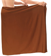 Load image into Gallery viewer, la-leela-men-sarong-rayon-solid-aloha-hawaiian-party-wrap-surf-mens-78x39-brown_3970