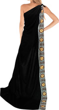 Load image into Gallery viewer, la-leela-womens-hawaiian-bikini-beach-wrap-sheer-sarong-swimming-bathing-suit-beachwear-swim-dress-pareo-cover-up-long-78x42--black-136811