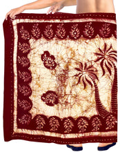 Load image into Gallery viewer, la-leela-mens-hawaiian-beach-wrap-sheer-sarong-swimming-bathing-suit-towel-beachwear-swim-pareo-cover-up-long-72x42--red-136854