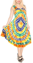 Load image into Gallery viewer, Beachwear Women&#39;s Tie Dye Rayon Maxi Swimsuit Casual Cover up Sleeveless Navy