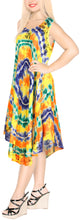 Load image into Gallery viewer, Beachwear Women&#39;s Tie Dye Rayon Maxi Swimsuit Casual Cover up Sleeveless Navy