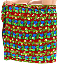 Load image into Gallery viewer, LA LEELA Men&#39;s Beach Wrap Sarong Cover Ups Swimsuit Tie Lungi 78&quot;X42&quot; Red S48 136980