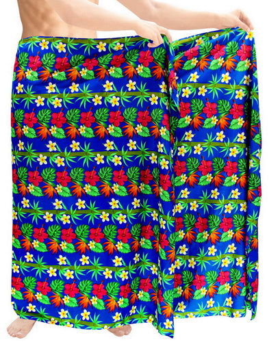 LA LEELA Men's Beach Sarong Pareo Swimwear Cover Ups Wrap Lungi 72