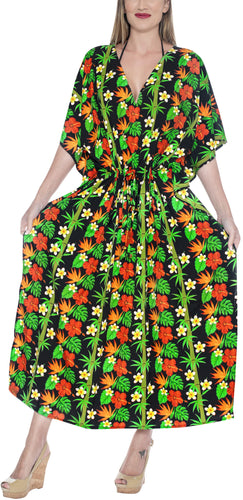 la-leela-lounge-caftan-likre-printed-resort-wear-island-party-kaftan-boho-top-blouse-lightweight-designer-cover-ups-black