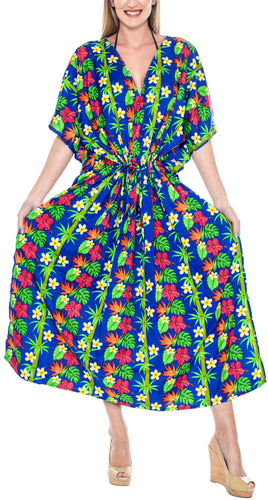 la-leela-lounge-caftan-likre-printed-womens-beach-night-sleep-maternity-cover-up-dress-casual-hawaiian-2018-swimwear-blue