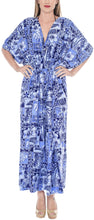 Load image into Gallery viewer, la-leela-likre-printed-long-swimsuit-bathing-evening-full-length-caftan-blue-blue_s2