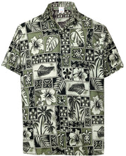 Load image into Gallery viewer, la-leela-shirt-casual-button-down-short-sleeve-beach-shirt-men-aloha-pocket-Shirt-Halloween Black_W403
