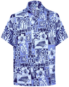 LA LEELA Shirt Casual Button Down Short Sleeve Beach Shirt Men Aloha ...