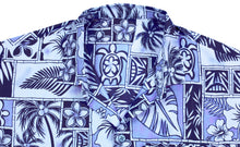 Load image into Gallery viewer, la-leela-shirt-casual-button-down-short-sleeve-beach-shirt-men-aloha-pocket-Shirt-Blue_W404