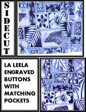 Load image into Gallery viewer, la-leela-shirt-casual-button-down-short-sleeve-beach-shirt-men-aloha-pocket-Shirt-Blue_W404