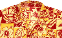 Load image into Gallery viewer, la-leela-shirt-casual-button-down-short-sleeve-beach-shirt-men-aloha-pocket-Shirt-Blood Red_W405